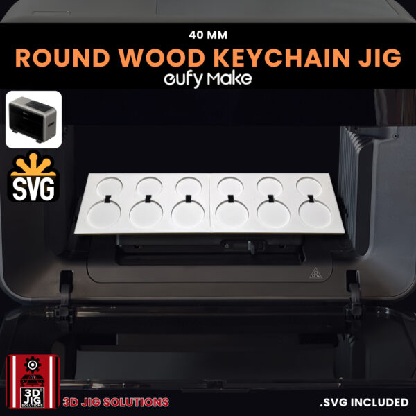 EufyMake E1 Round Wood Keychain Jig | UV Printer Alignment Fixture - Image 4