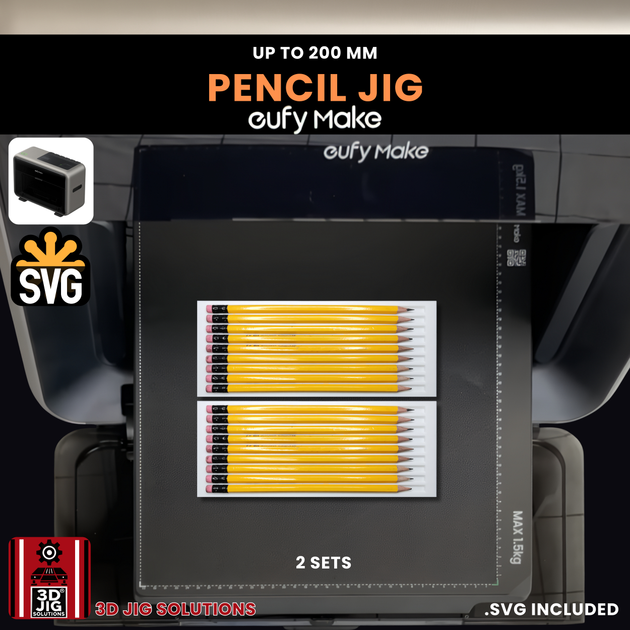 EufyMake E1 Pencil UV Printer Fixture | Hexagon Pencil Jig - Image 5