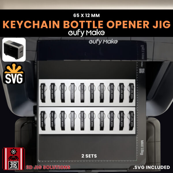 EufyMake E1 Keychain Bottle Opener Jig | UV Printer Fixture - Image 5