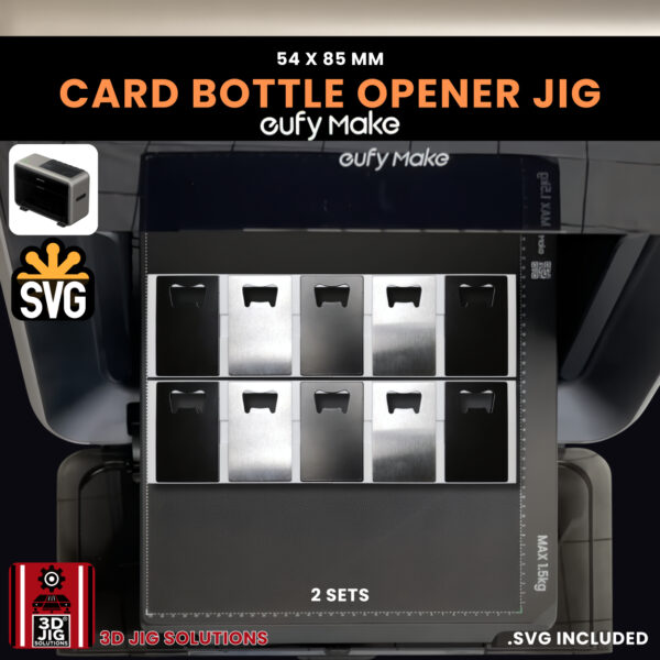 EufyMake E1 Credit Card Bottle Opener Jig | UV Printer Fixture - Image 5