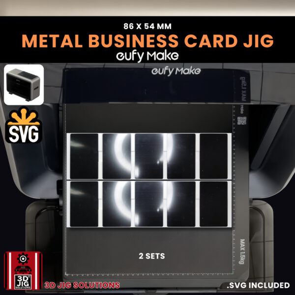 EufyMake E1 Metal Business Card Jig | UV Printer Alignment Fixture - Image 5