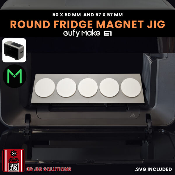 EufyMake E1 Round Fridge Magnet UV Printer Jig | 50mm & 57mm - Image 5