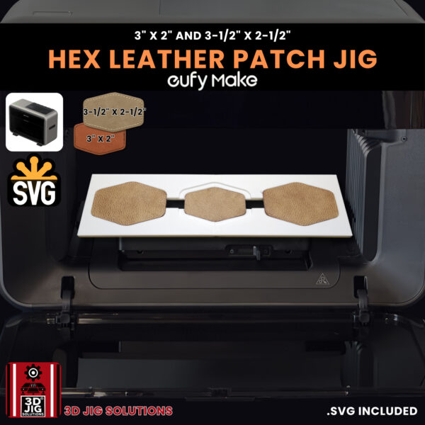 EufyMake E1 Hex Hat Patch Jig | UV Printer Fixture for 3x2" & 3.5x2.5" - Image 5