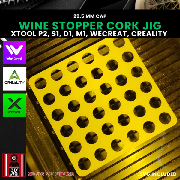 Wine Cork Laser Engraving Jig | Diode & CO2 Fixture for Bottle Stoppers - Image 3