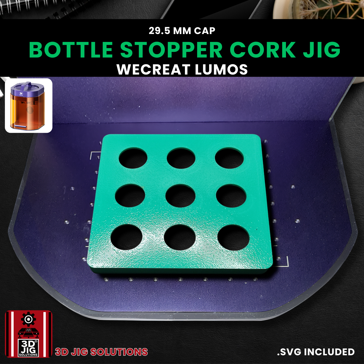 WeCreat Lumos Wine Cork & Bottle Stopper Engraving Jig - Image 5