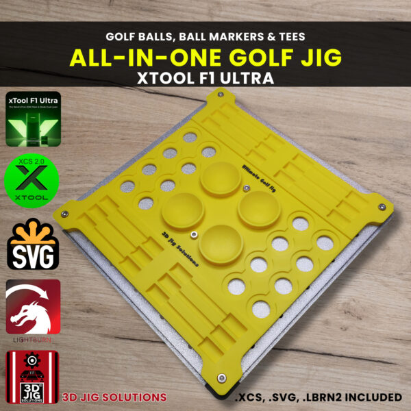 xTool F1 Ultra All in One Golf Jig | Laser Engraving Alignment Fixture for Golf Balls, Tees, and Ball Markers, xTool F2 Ultra Compatible - Image 4