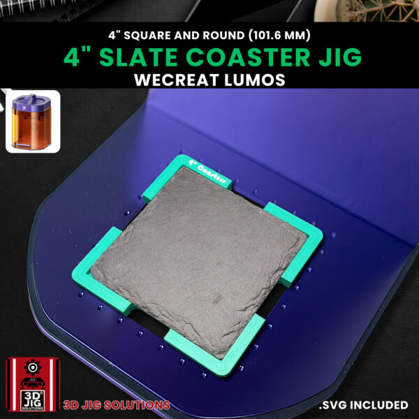 WeCreat Lumos Slate Coaster Engraving Jig - Image 3