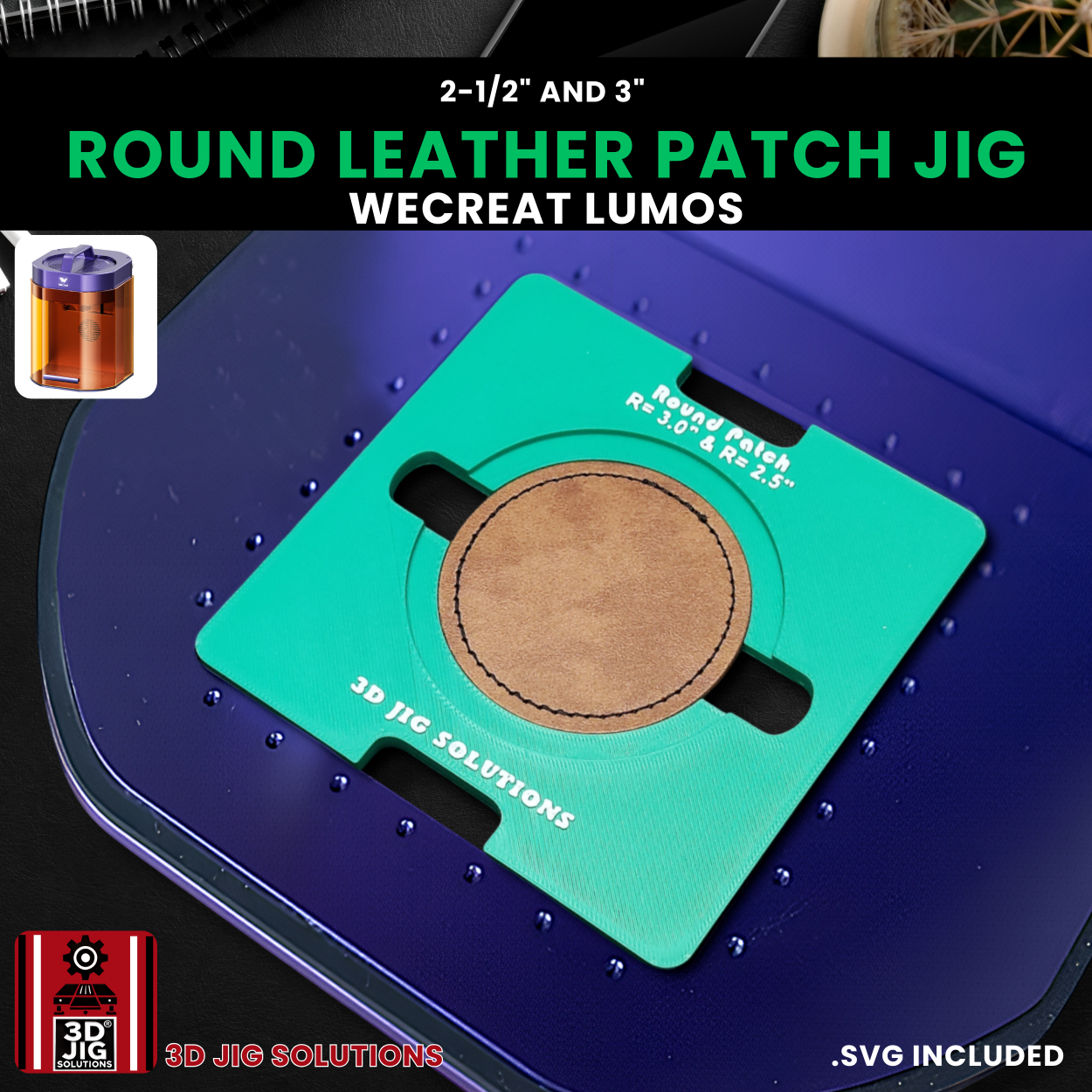 WeCreat Lumos Round Hat Patch Engraving Jig - Image 6