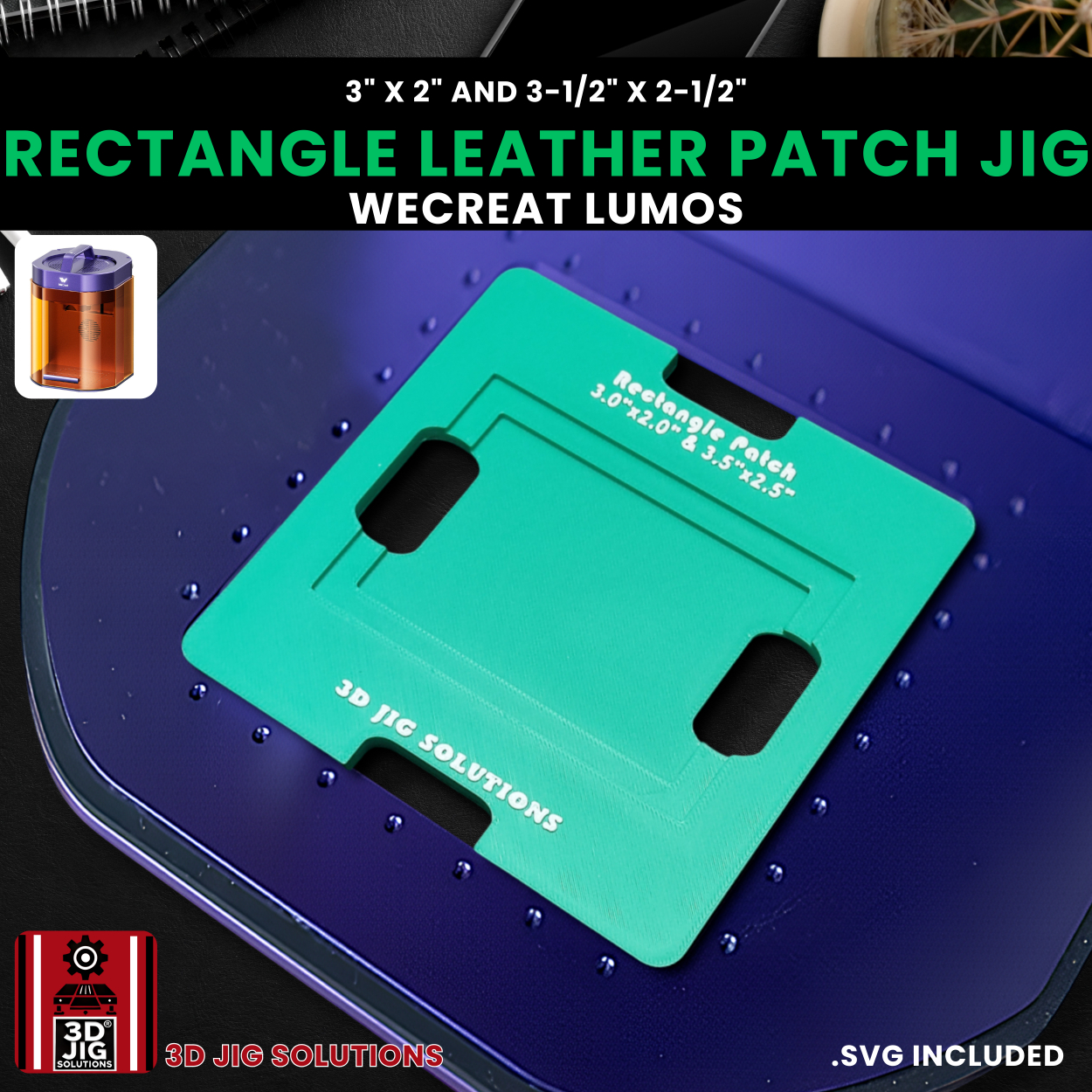 WeCreat Lumos Rectangle Hat Patch Engraving Jig - Image 6