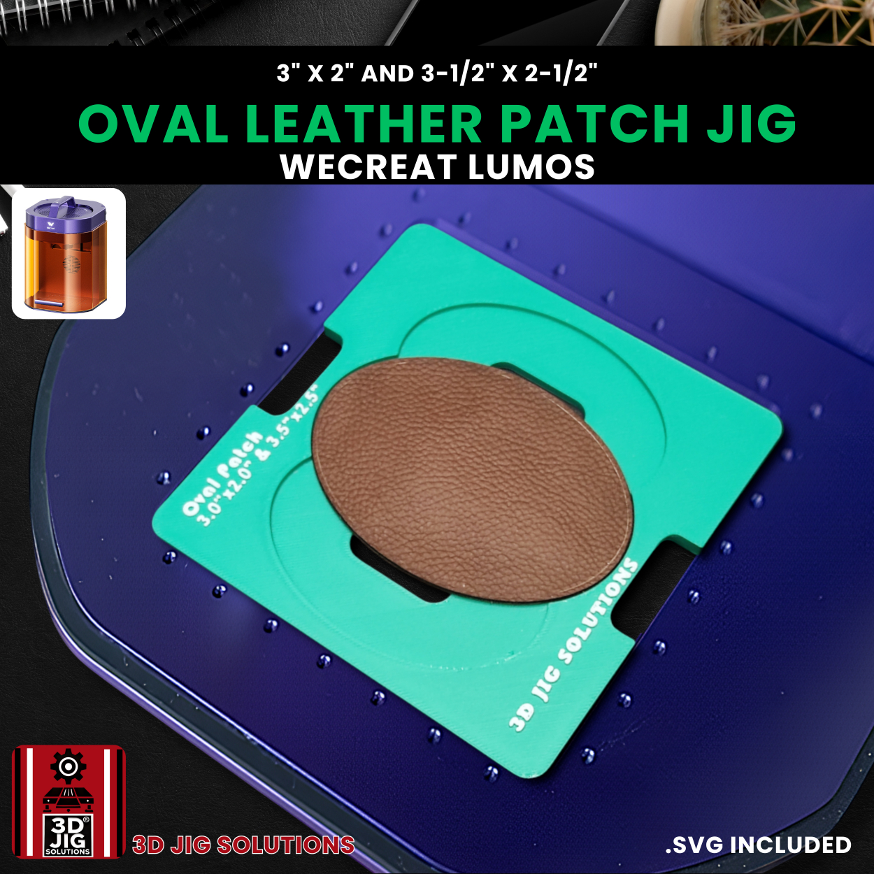 WeCreat Lumos Oval Hat Patch Engraving Jig - Image 6