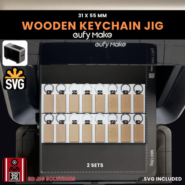 EufyMake E1 Wood Keychain Jig | UV Printer Fixture - Image 4
