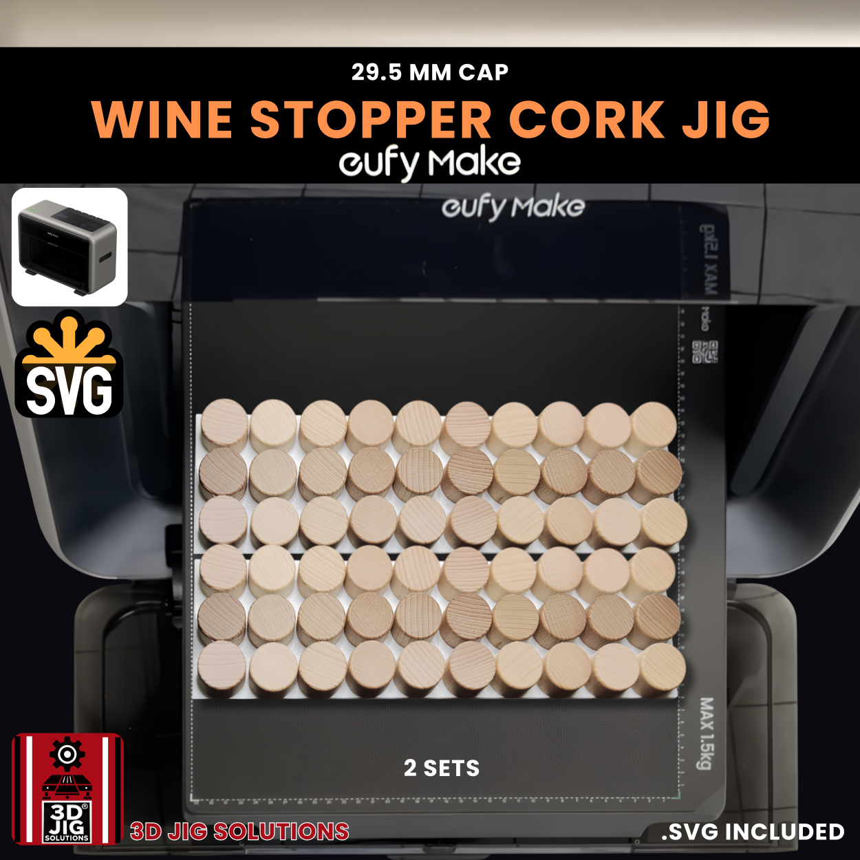 EufyMake E1 Wine Cork UV Printer Jig | Bottle Stopper Alignment Fixture - Image 5