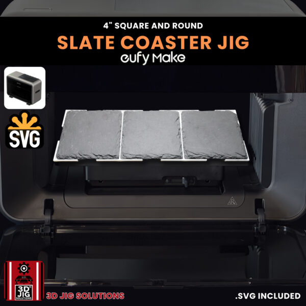 EufyMake E1 Slate Coaster UV Printer Jig | 4-Inch Alignment Fixture - Image 6
