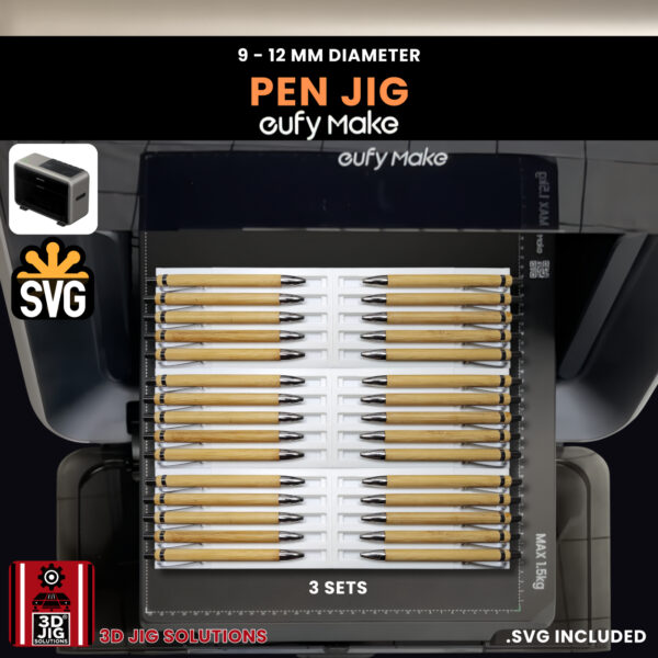 EufyMake E1 Pen UV Printer Alignment Fixture | 9-12mm Pen Jig - Image 5