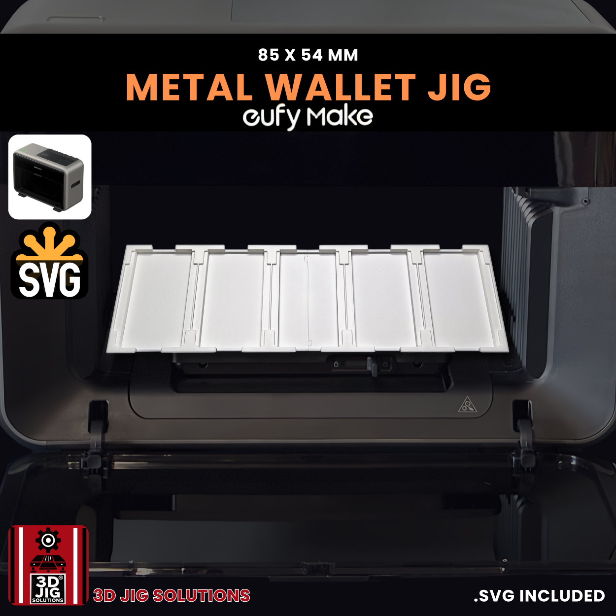 EufyMake E1 Metal Wallet UV Printer Jig | Ridge & RFID Wallet Fixture - Image 6