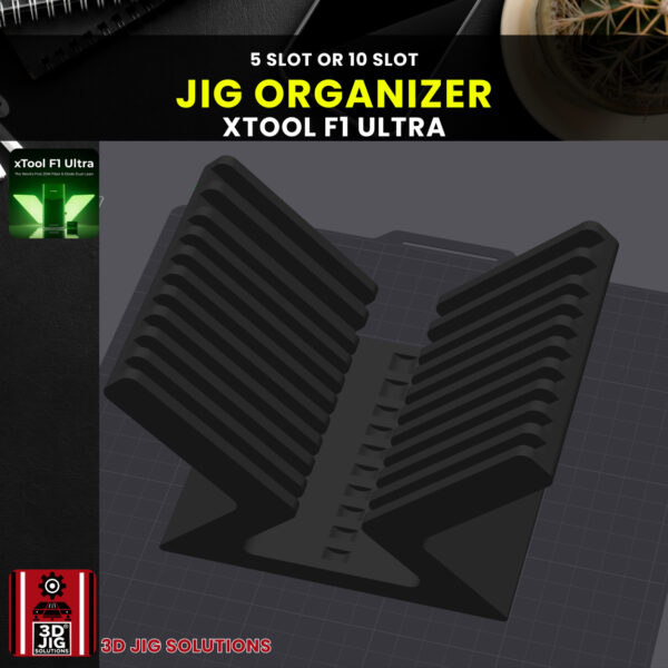 xTool F1 Ultra Jig Holder | Laser Engraving Fixture Organizer | 5 or 10 Slot Desktop Storage | F2 Ultra Compatible - Image 6
