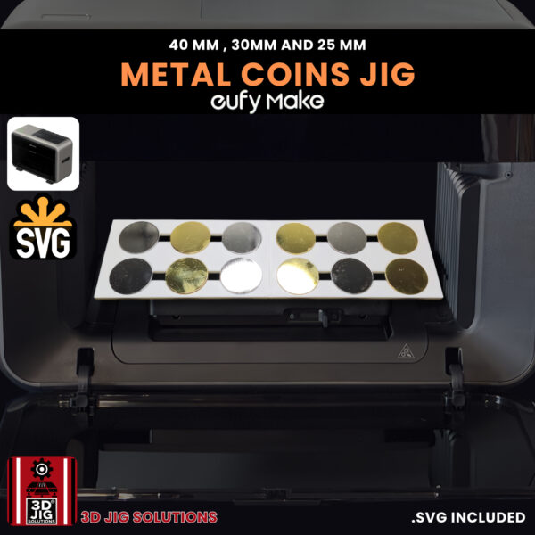 EufyMake E1 Metal Coin UV Printer Jig | 40mm, 30mm, & 25mm - Image 6