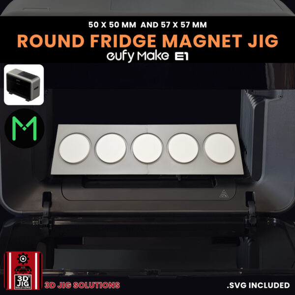 EufyMake E1 Round Fridge Magnet UV Printer Jig | 50mm & 57mm - Image 6