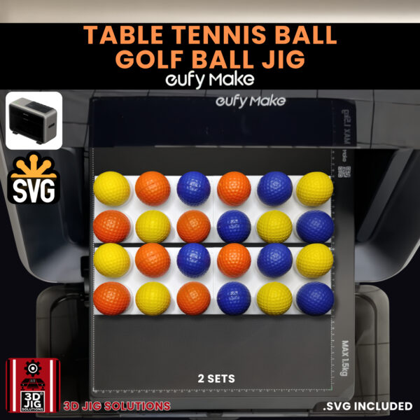 EufyMake E1 Golf Ball & Table Tennis Ball Jig | UV Printer Fixture - Image 6