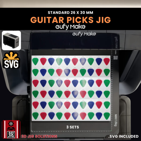 EufyMake E1 Guitar Pick Jig | UV Printer Fixture for Standard & Classic Picks - Image 6
