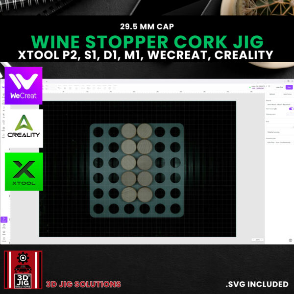 Wine Cork Laser Engraving Jig | Diode & CO2 Fixture for Bottle Stoppers - Image 4