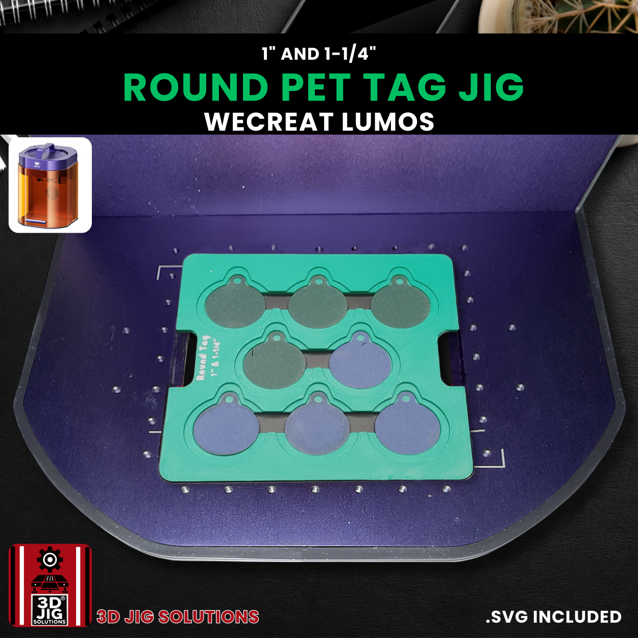 WeCreat Lumos Round Pet Tag Engraving Jig - Image 7