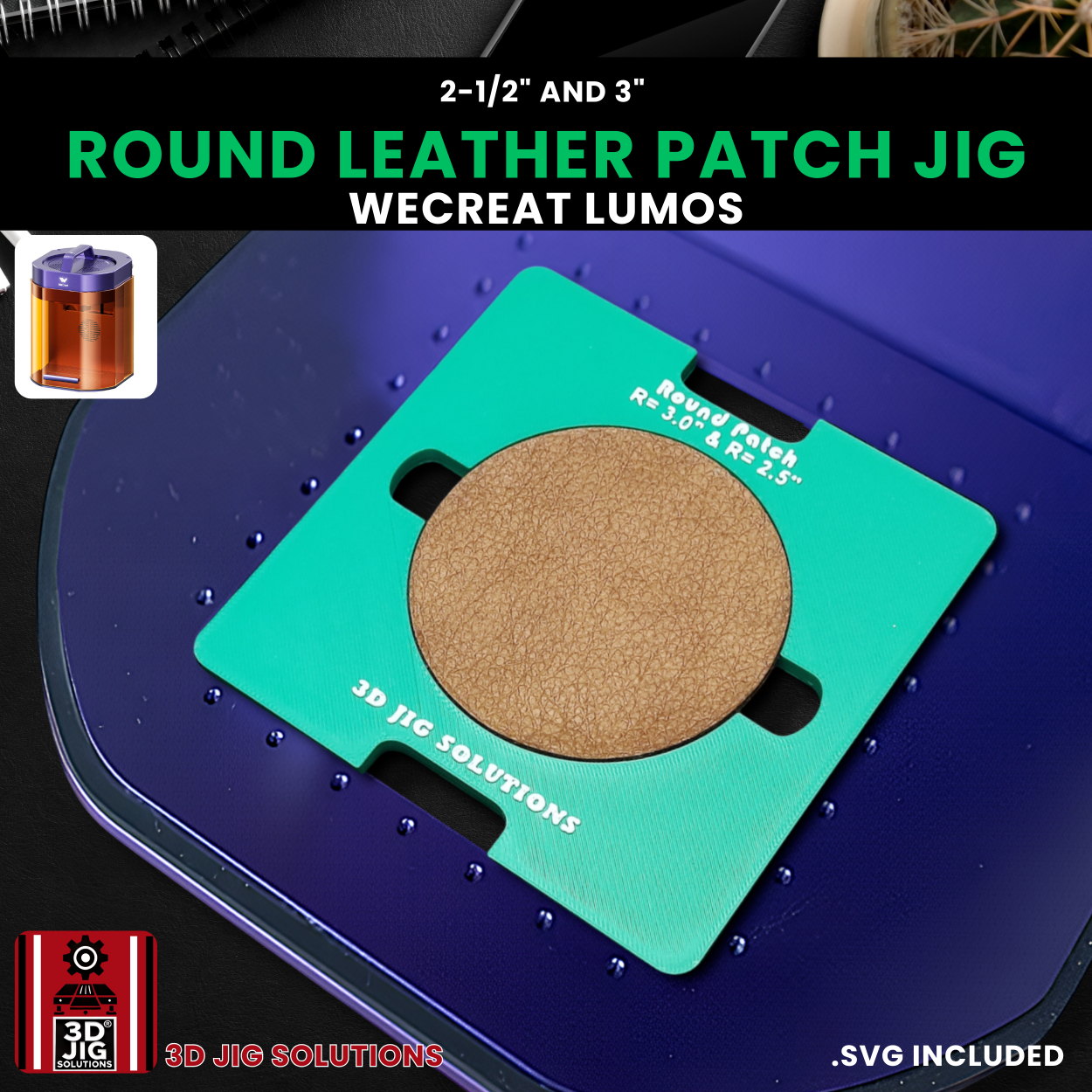 WeCreat Lumos Round Hat Patch Engraving Jig - Image 7