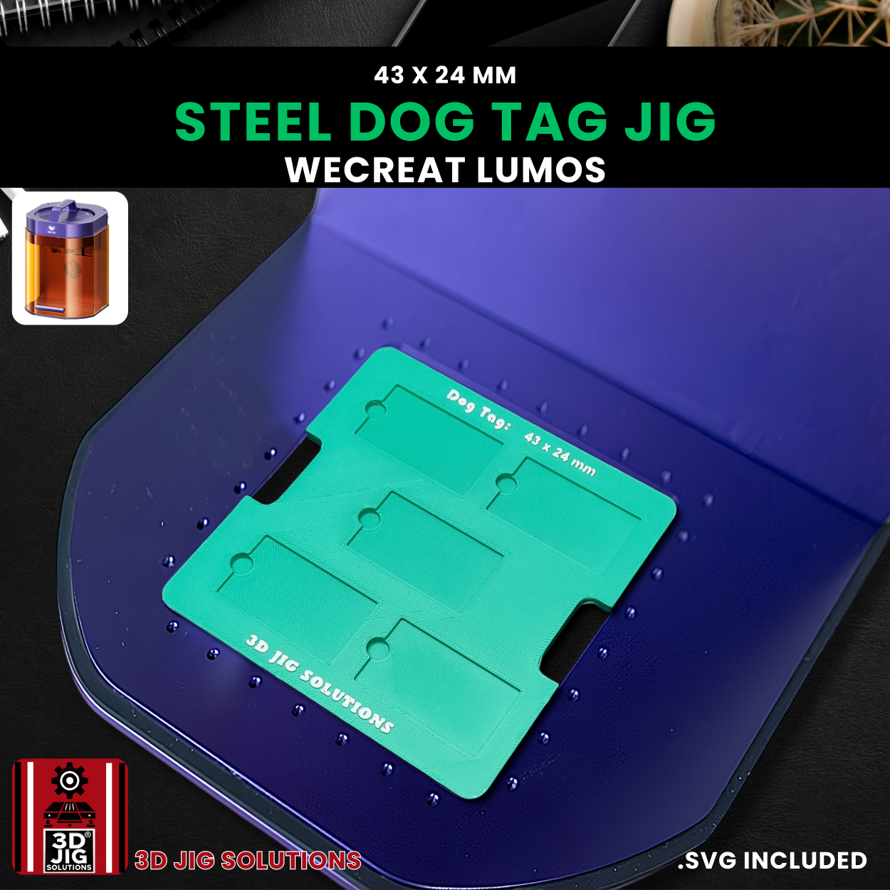 WeCreat Lumos Military Tag Engraving Jig - Image 6