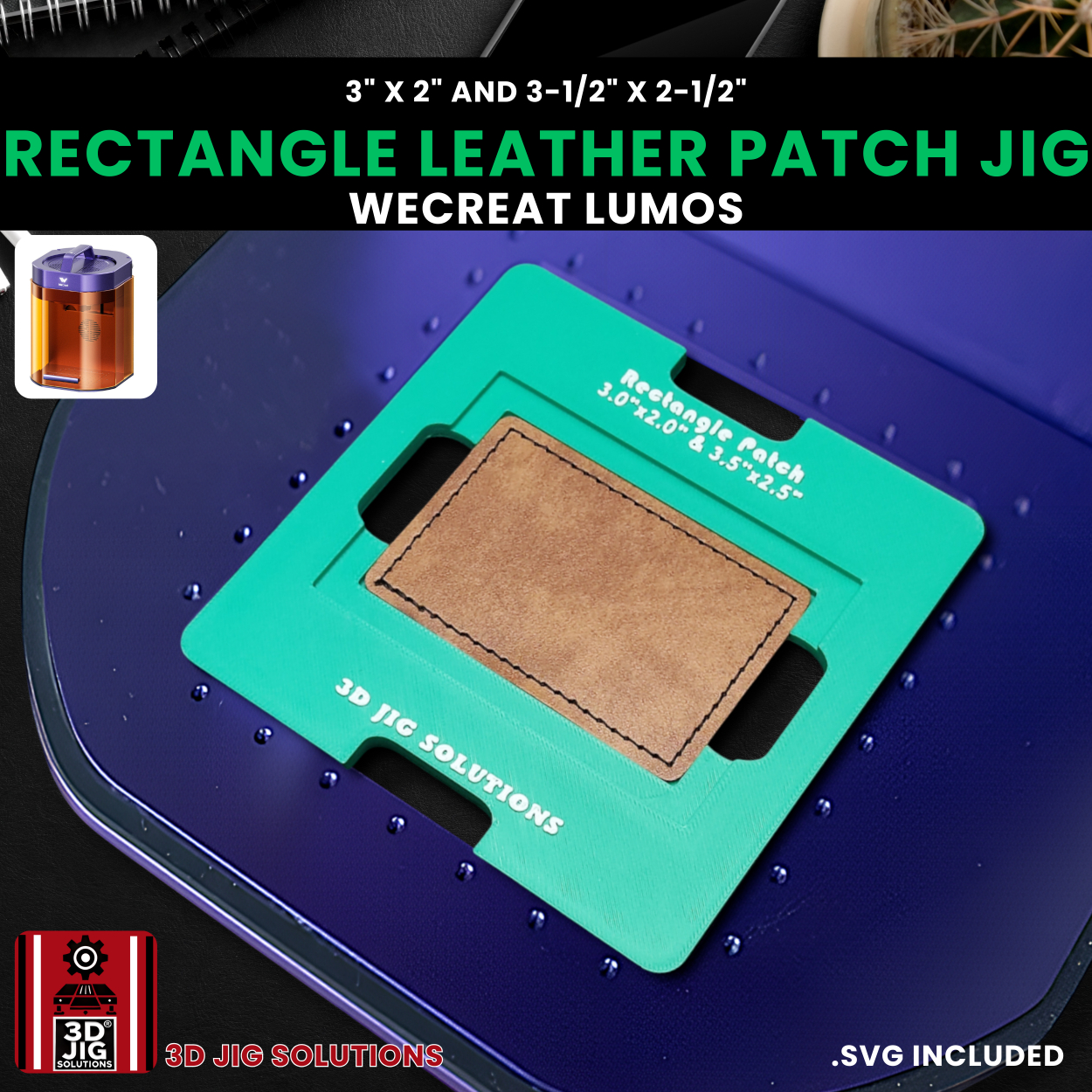 WeCreat Lumos Rectangle Hat Patch Engraving Jig - Image 7