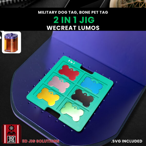 WeCreat Lumos 2-in-1 Dog Tag & Pet ID Tag Laser Engraving Jig - Image 7