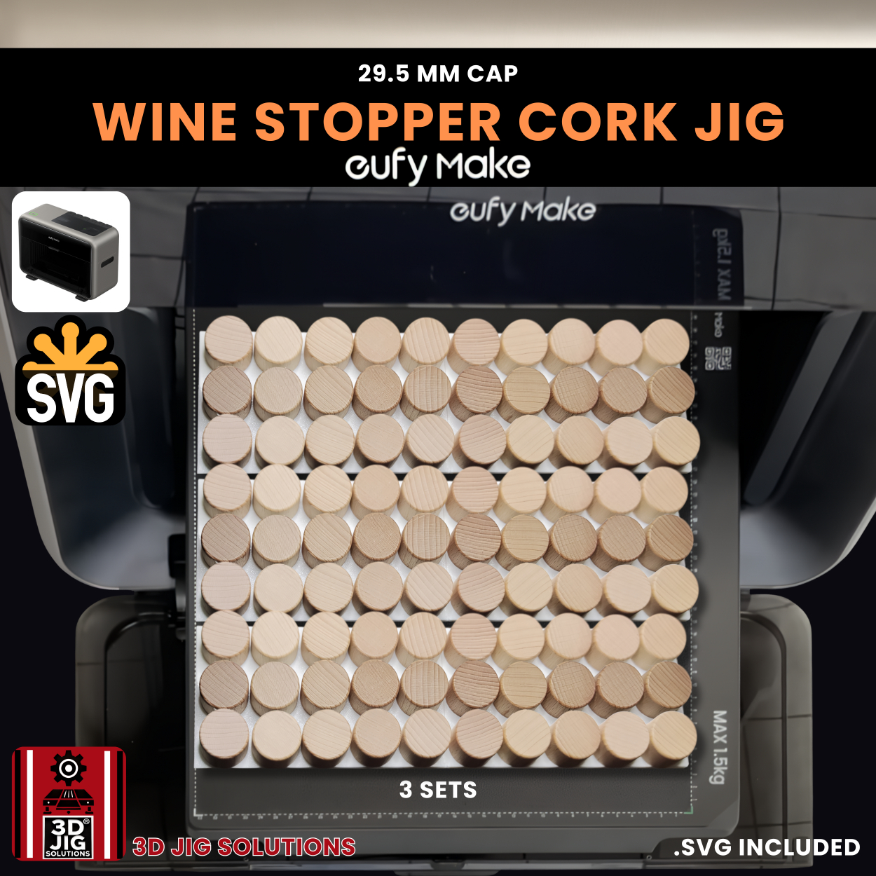 EufyMake E1 Wine Cork UV Printer Jig | Bottle Stopper Alignment Fixture - Image 6
