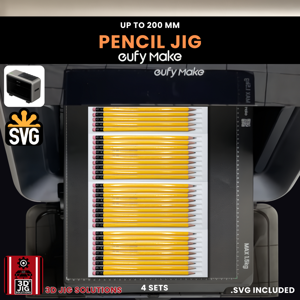 EufyMake E1 Pencil UV Printer Fixture | Hexagon Pencil Jig - Image 7
