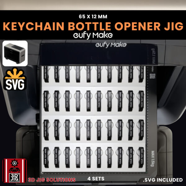 EufyMake E1 Keychain Bottle Opener Jig | UV Printer Fixture - Image 7