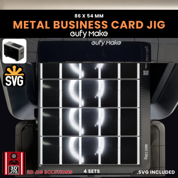 EufyMake E1 Metal Business Card Jig | UV Printer Alignment Fixture - Image 7
