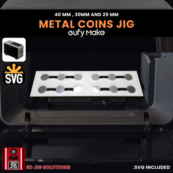 EufyMake E1 Metal Coin UV Printer Jig | 40mm, 30mm, & 25mm - Image 7