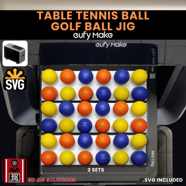 EufyMake E1 Golf Ball & Table Tennis Ball Jig | UV Printer Fixture - Image 7