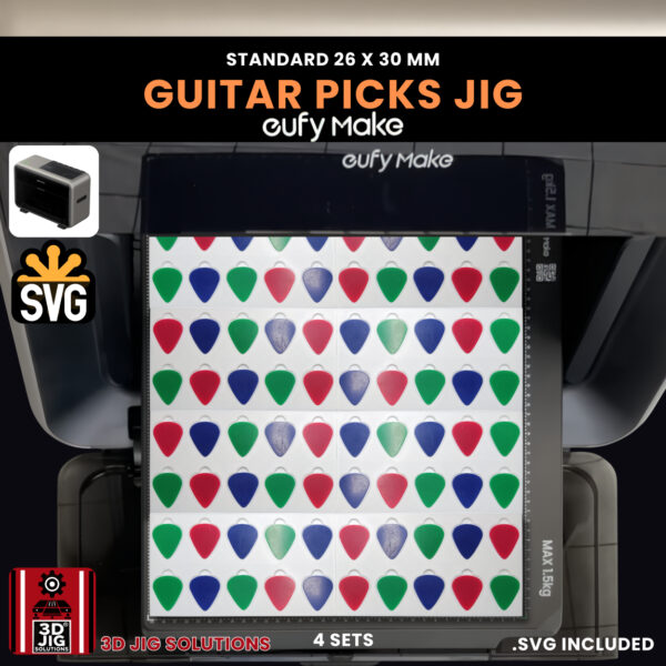 EufyMake E1 Guitar Pick Jig | UV Printer Fixture for Standard & Classic Picks - Image 7