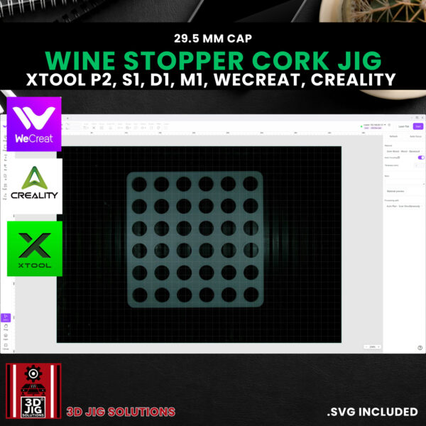 Wine Cork Laser Engraving Jig | Diode & CO2 Fixture for Bottle Stoppers - Image 5