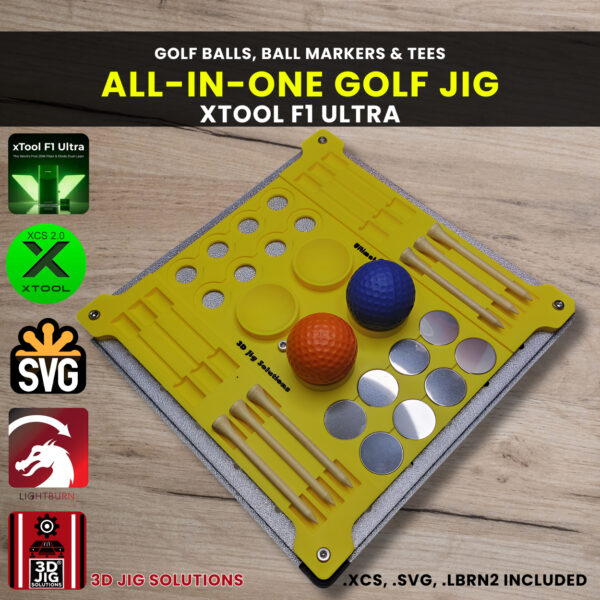 xTool F1 Ultra All in One Golf Jig | Laser Engraving Alignment Fixture for Golf Balls, Tees, and Ball Markers, xTool F2 Ultra Compatible - Image 5