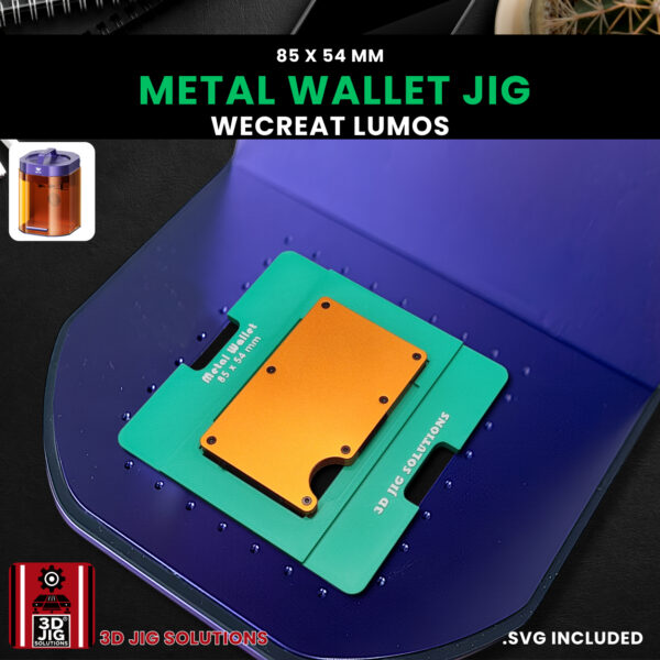 WeCreat Lumos Jig | Metal Wallet Laser Engraving Jig | Ridge & RFID Wallets Alignment Fixture, Laser Template, SVG Files - Image 8