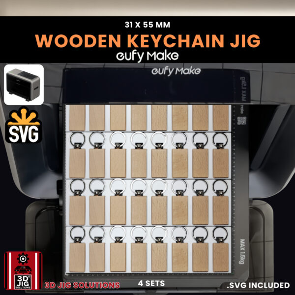EufyMake E1 Wood Keychain Jig | UV Printer Fixture - Image 6