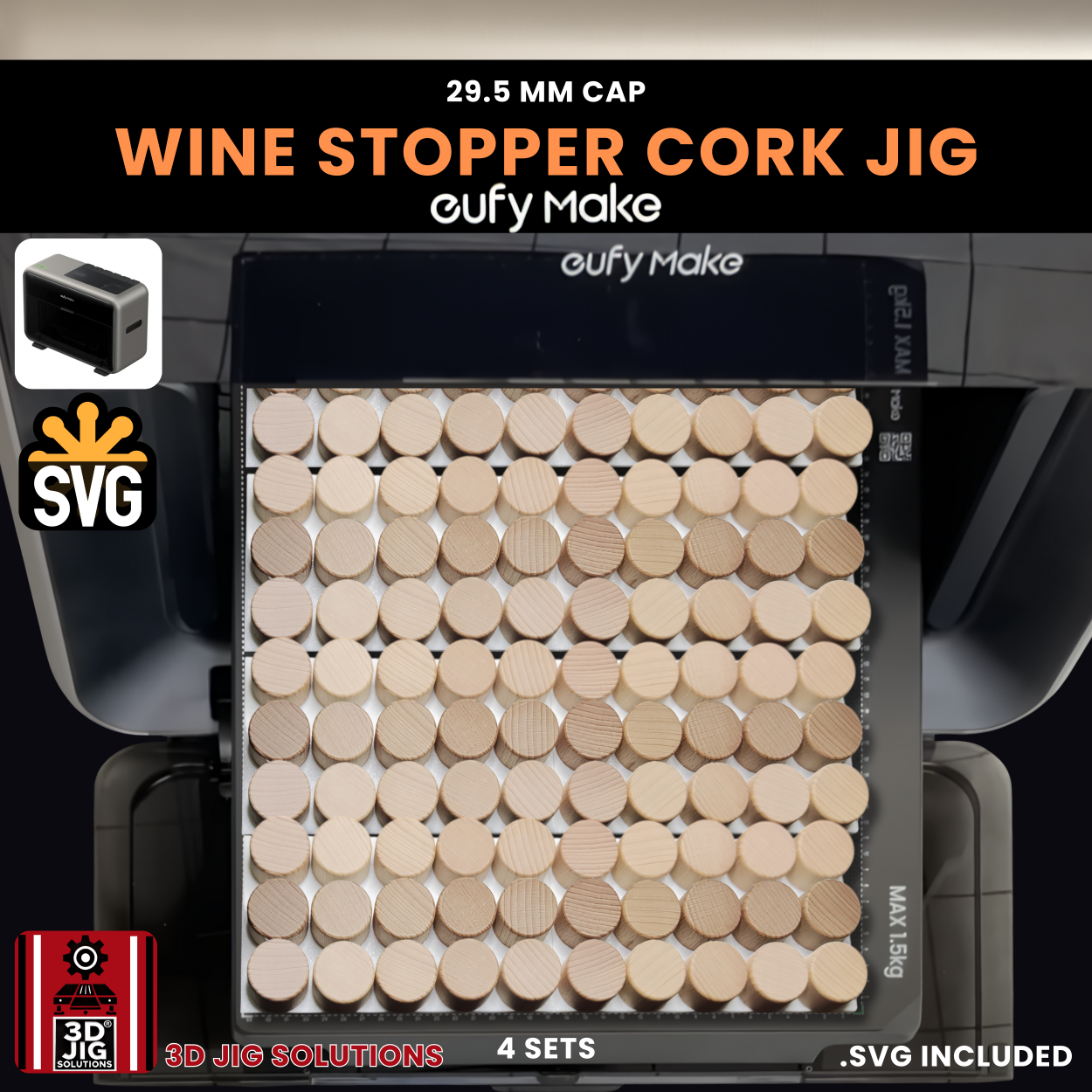 EufyMake E1 Wine Cork UV Printer Jig | Bottle Stopper Alignment Fixture - Image 7