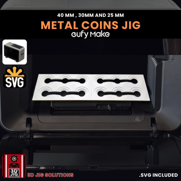 EufyMake E1 Metal Coin UV Printer Jig | 40mm, 30mm, & 25mm - Image 8