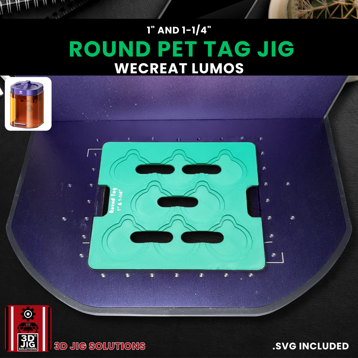 WeCreat Lumos Round Pet Tag Engraving Jig - Image 8