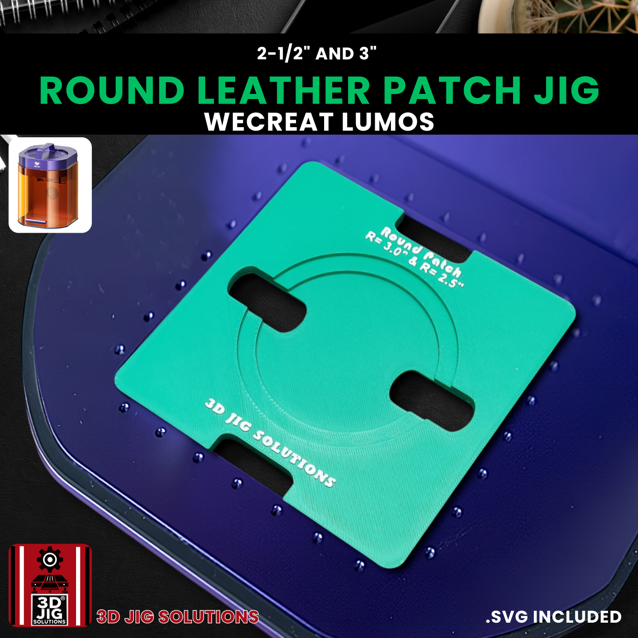 WeCreat Lumos Round Hat Patch Engraving Jig - Image 8