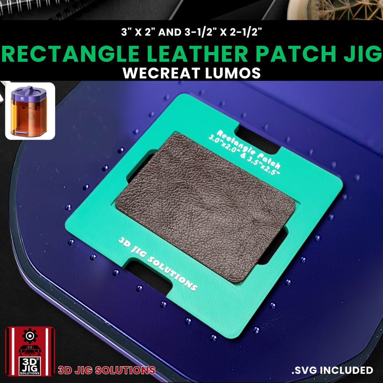 WeCreat Lumos Rectangle Hat Patch Engraving Jig - Image 8