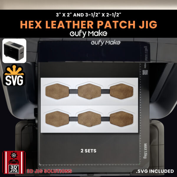 EufyMake E1 Hex Hat Patch Jig | UV Printer Fixture for 3x2" & 3.5x2.5" - Image 9