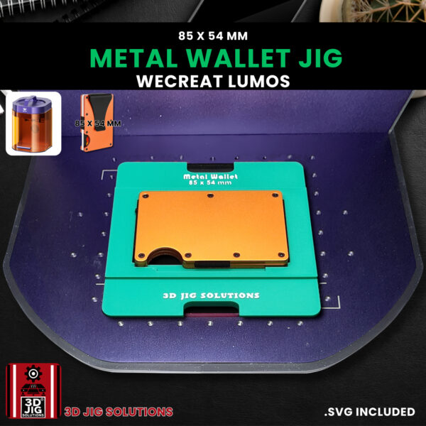 WeCreat Lumos Jig | Metal Wallet Laser Engraving Jig | Ridge & RFID Wallets Alignment Fixture, Laser Template, SVG Files - Image 2