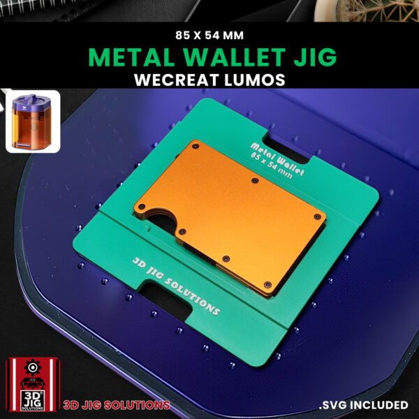WeCreat Lumos Jig | Metal Wallet Laser Engraving Jig | Ridge & RFID Wallets Alignment Fixture, Laser Template, SVG Files