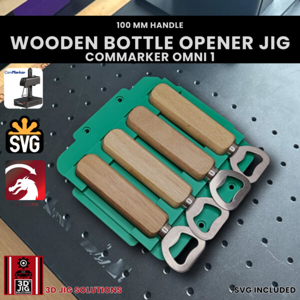 ComMarker Omni 1 Wooden Bottle Opener Laser Engraving Jig | 150mm Lens | SVG Files